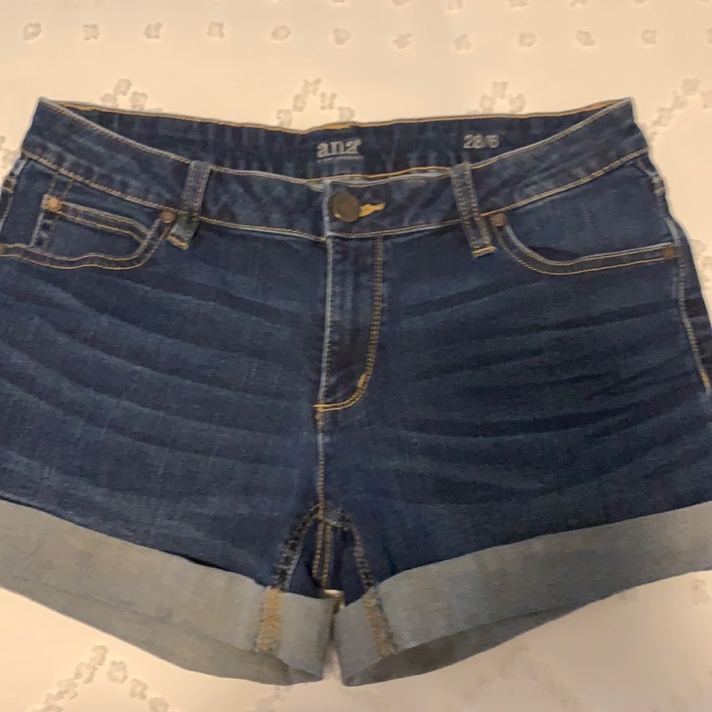 Dark denim shorts
